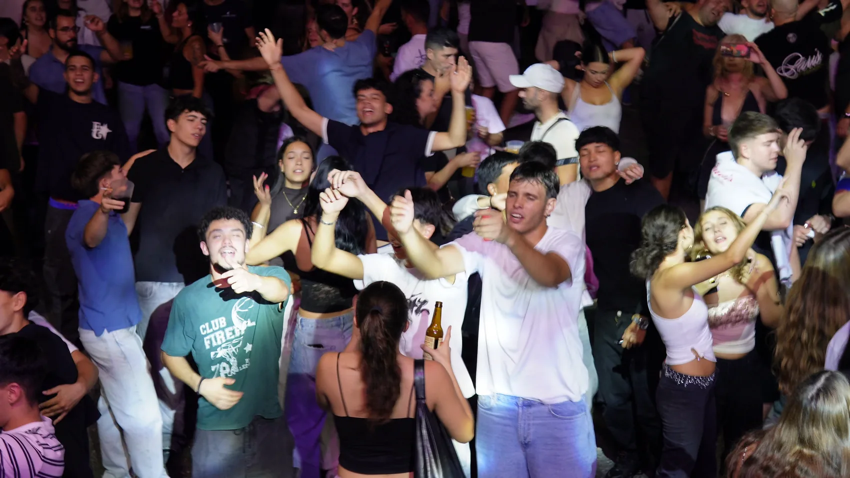 Crowd dancing during an IWARO set
